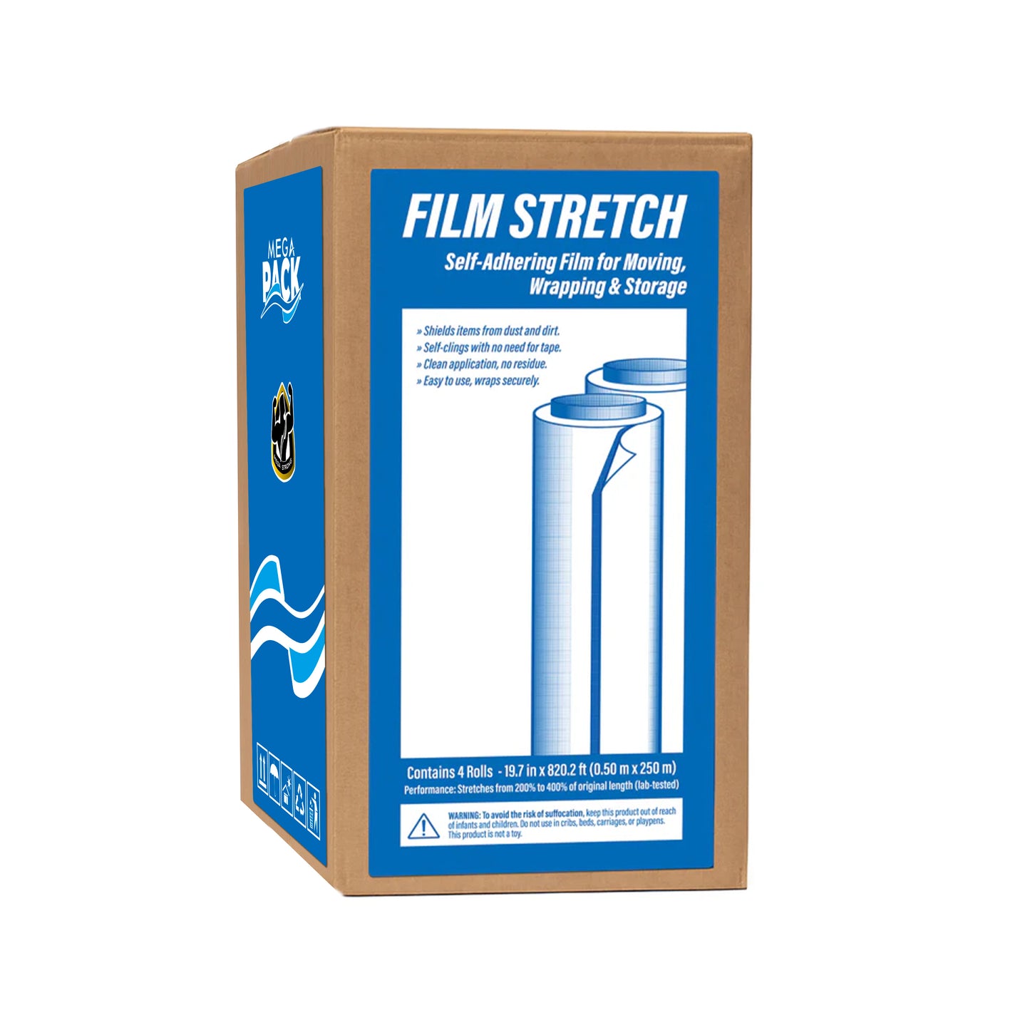 Film Stretch Heavy-Duty – 19.7 in × 820 ft Roll - MASTER BOX 4PCS