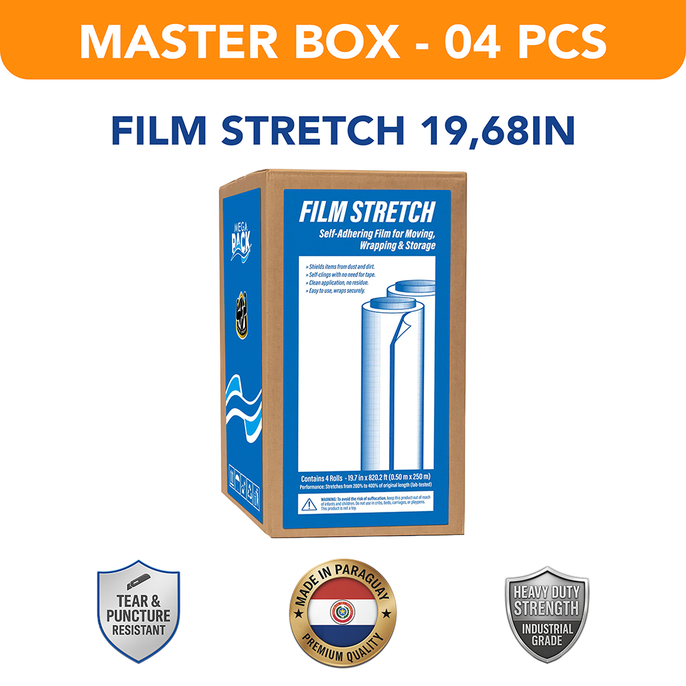 Film Stretch Heavy-Duty – 19.7 in × 820 ft Roll - MASTER BOX 4PCS