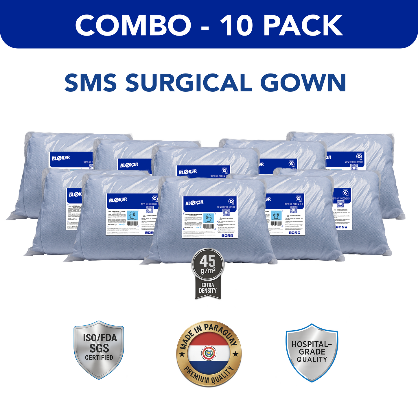 Surgical Gown SMS - PACK10