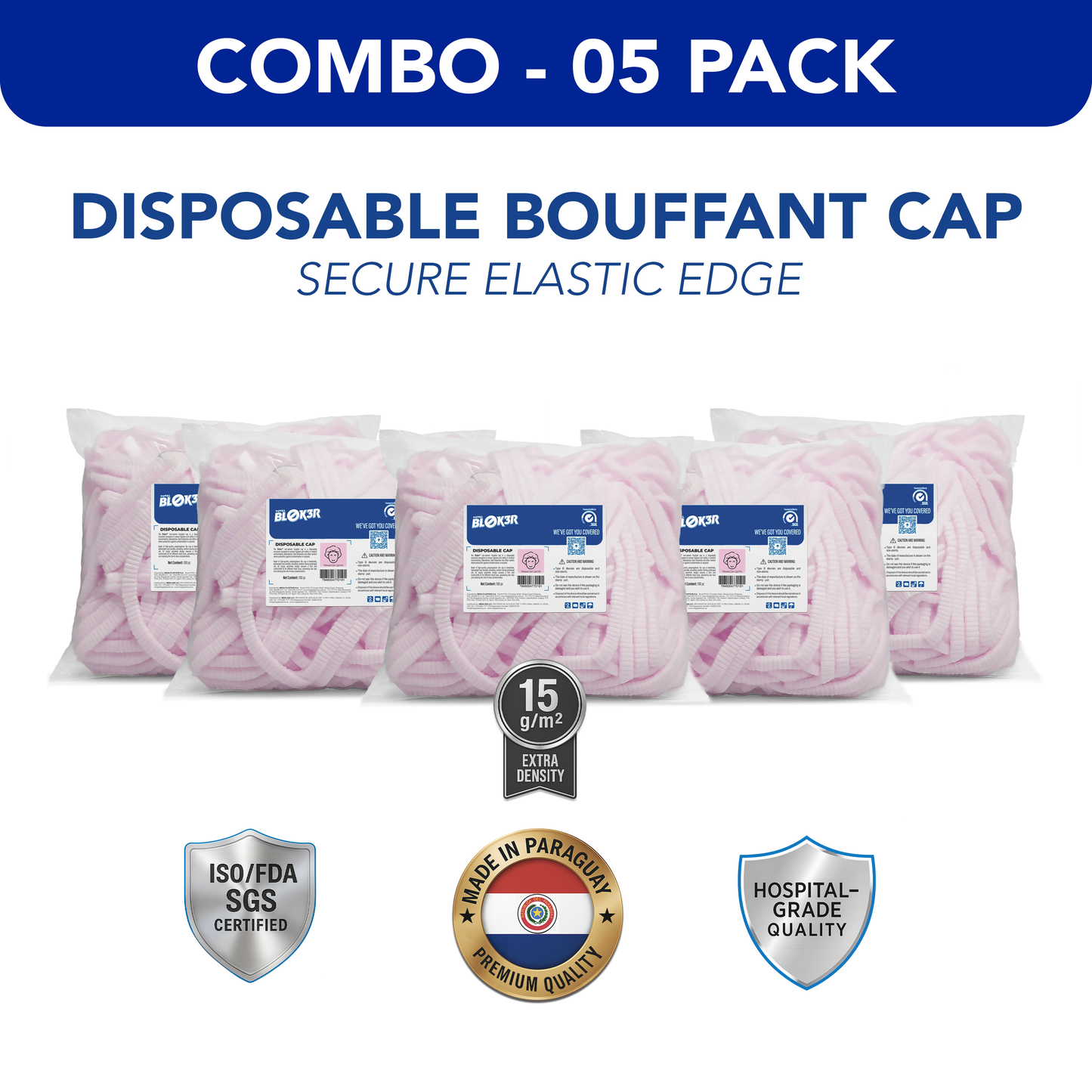 Disposable Bouffant Caps - PACK05